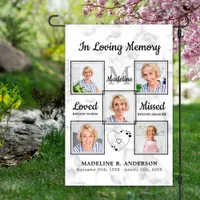 In Loving Memory Photo Collage Memorial Cemetery Garden Flag