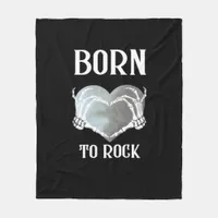 Skeleton Hands Grey Heart Graphic For  Classic Fleece Blanket