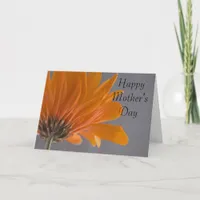 Orange Gerber Daisy Flower Happy Mother's Day Card