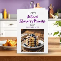 Happy National Blueberry Pancake Day! Jan 28th Card