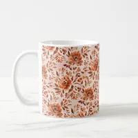 Abstract Floral Watercolor Pattern Autumn Colors Coffee Mug