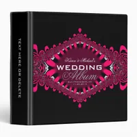 Alternative Red Lace Wedding Album Binder