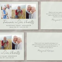 3 Photos Funeral Sympathy Thank You Card