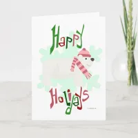 Happy Holidays Polar Bear Holiday Card