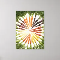 Rainbow Multicolored Carrots Canvas