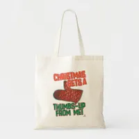 Thumbs Up Oven Mitt Christmas Seasonal Joy  Tote Bag