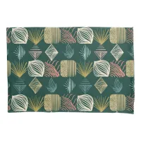 Bold Caribbean Tribal Mudcloth: Boho Teal Pillow Case