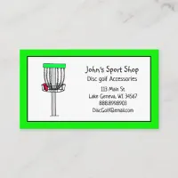 Personalized Disc Golf Shop Business  Business Card