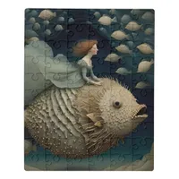 Fantasy Ride on a Pufferfish Jigsaw Puzzle