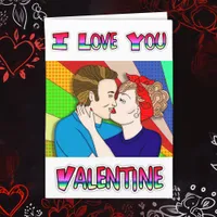 Retro Couple Kissing | Valentines Day  Card