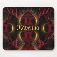 Gothic Valentine Gold Hearts Dark Arts Mouse Pad