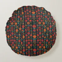 Autumn Bloom" Round Pillow