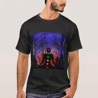 Meditation and the Trees on a starry night Sunset  T-Shirt
