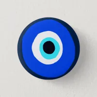 Greek Eye Good Luck Symbol Button