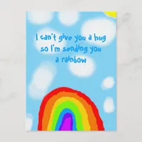 I Can't Give You a Hug Sending a Rainbow Postcard