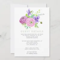 Watercolor Floral Summer Wedding