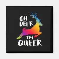 Oh Deer Queer Pride Minimal Artistic Style  Magnet