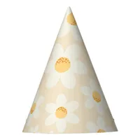 Groovy Retro Daisy Party Hat | Boho Floral Birthda