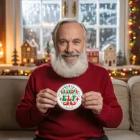 Grandpa Elf Christmas Festive Holiday Button