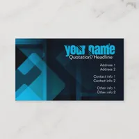 Dark Abstract Blue Business Card