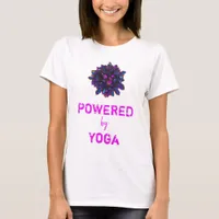 *~* YOGA Pink Purple Crystal Sphere Women White T-Shirt