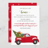 Cute Christmas Tree Car We've Moved Holiday Cards