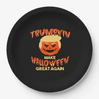 Trumpkin Make My Halloween Great Again Paper Plates