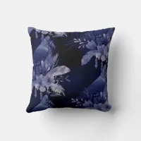 Watercolor Flowers Floral Raven Botanicals Throw Pillow