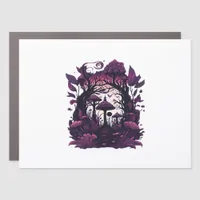 Mushroom Woods Whimsigoth Witchy Screenprint Desig Car Magnet