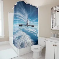 Beyond the Horizon: Concorde from Behind Shower Curtain