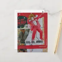 Mushroom Man and Map With Retro Images Collage Postcard