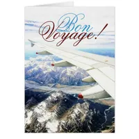 Bon Voyage Travel Snow Plane Template Card