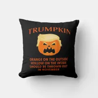 Anti Trumpkin Funny Halloween Throw Pillow
