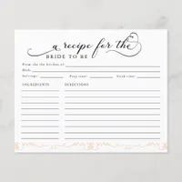 Bridal Shower Recipe Card – A Recipe for the Bride