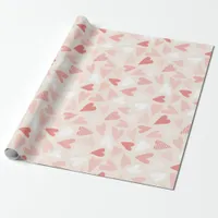 Chic Pink Hearts Valentine's Day Wrapping Paper
