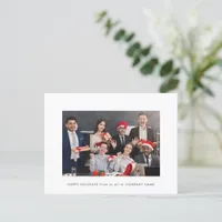 Simple Company Photo Business Happy Holidays Postcard