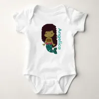 Personalized Mermaid Baby One Piece Tshirt