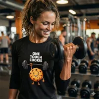 Funny Tough Cookie Lifting Barbell Tri-Blend Shirt