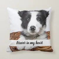 Custom photo memorial dog pet  throw pillow