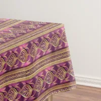 Magenta Gold Christmas Stripe Pattern#27 ID1009 Tablecloth