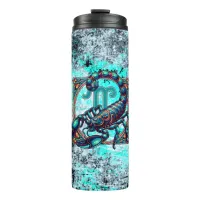 Horoscope Sign Scorpio | Blue Scorpion Thermal Tumbler