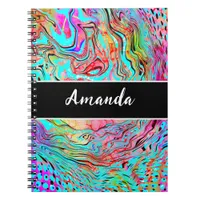 Personalized Tranquility Abstract Fluid Art   Notebook