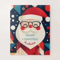 Geometric Santa Claus Jigsaw Puzzle