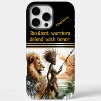 Brave warrior guards the calm river iPhone 16 pro max case