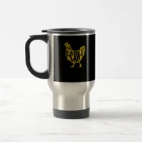 Funny Chicken F-Caw-F Hen Poultry Rooster Coop Travel Mug