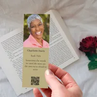 Indie author photo biography QR promotion Bookmarks
