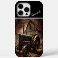 Vintage Tractor Under Rustic Barn iPhone 16 Pro Max Case