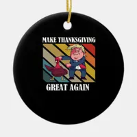 Make Thanksgiving Great Again Trumpkin – Sloth & S Ceramic Ornament