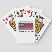 Rejecting Kings Since 1776 Protest Classic Bold St Poker Cards