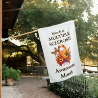 Multiple Sclerosis Awareness Ribbon House Flag